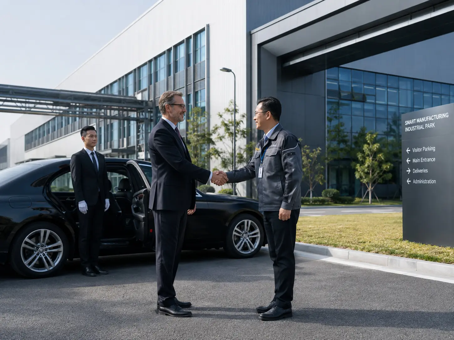 Factory visit chauffeur service in China
