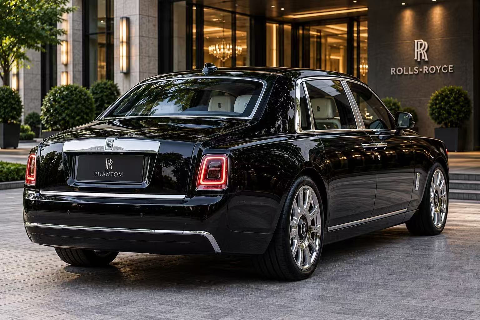 Rolls-Royce rear passenger cabin